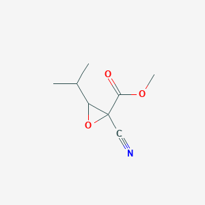 molecular formula C8H11NO3 B046377 Methyl 2-cyano-3-propan-2-yloxirane-2-carboxylate CAS No. 113966-64-6