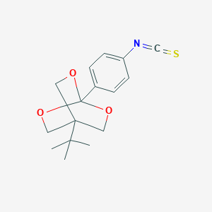 molecular formula C16H19NO3S B046384 4-(t-Butyl)-1-(4-isothiocyanatophenyl)-2,6,7-trioxabicyclo(2.2.2)octane CAS No. 119963-45-0