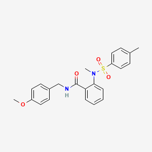 molecular formula C23H24N2O4S B4638419 N-(4-methoxybenzyl)-2-{methyl[(4-methylphenyl)sulfonyl]amino}benzamide 