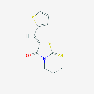 molecular formula C12H13NOS3 B4638503 3-isobutyl-5-(2-thienylmethylene)-2-thioxo-1,3-thiazolidin-4-one 