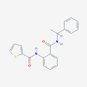molecular formula C20H18N2O2S B463866 N-[2-(1-phenylethylcarbamoyl)phenyl]thiophene-2-carboxamide CAS No. 847589-98-4