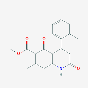molecular formula C19H21NO4 B4638707 Methyl 7-methyl-4-(2-methylphenyl)-2,5-dioxo-1,2,3,4,5,6,7,8-octahydroquinoline-6-carboxylate 