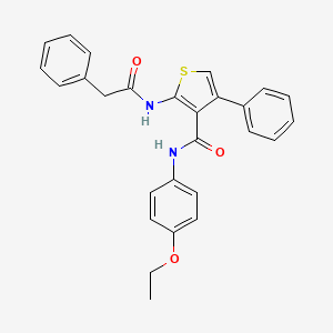 molecular formula C27H24N2O3S B4638754 N-(4-ethoxyphenyl)-4-phenyl-2-[(phenylacetyl)amino]thiophene-3-carboxamide 