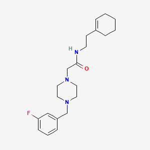 molecular formula C21H30FN3O B4638766 N-[2-(CYCLOHEX-1-EN-1-YL)ETHYL]-2-{4-[(3-FLUOROPHENYL)METHYL]PIPERAZIN-1-YL}ACETAMIDE 