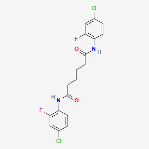 molecular formula C18H16Cl2F2N2O2 B4638810 N,N'-bis(4-chloro-2-fluorophenyl)hexanediamide 