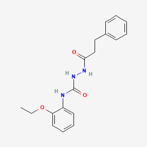 molecular formula C18H21N3O3 B4638920 N-(2-ethoxyphenyl)-2-(3-phenylpropanoyl)hydrazinecarboxamide 