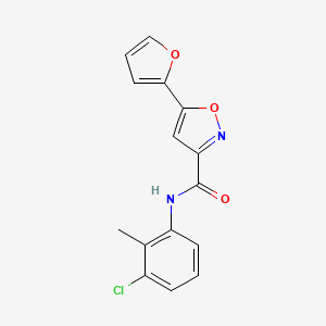 molecular formula C15H11ClN2O3 B4638928 N-(3-chloro-2-methylphenyl)-5-(2-furyl)-3-isoxazolecarboxamide 