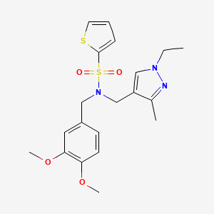 molecular formula C20H25N3O4S2 B4638935 N-(3,4-dimethoxybenzyl)-N-[(1-ethyl-3-methyl-1H-pyrazol-4-yl)methyl]-2-thiophenesulfonamide 
