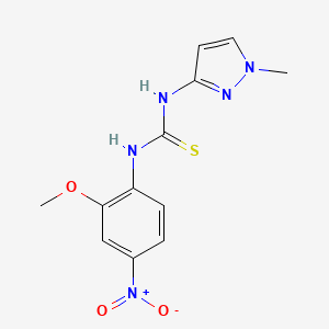 molecular formula C12H13N5O3S B4639006 N-(2-methoxy-4-nitrophenyl)-N'-(1-methyl-1H-pyrazol-3-yl)thiourea 