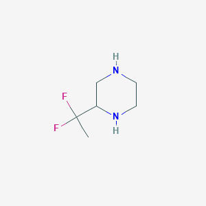 molecular formula C6H12F2N2 B046396 2-(1,1-Difluoroethyl)piperazine CAS No. 111781-50-1