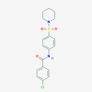 4-chloro-N-[4-(1-piperidinylsulfonyl)phenyl]benzamide