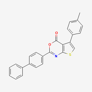 molecular formula C25H17NO2S B4639722 2-(4-biphenylyl)-5-(4-methylphenyl)-4H-thieno[2,3-d][1,3]oxazin-4-one 
