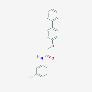 molecular formula C21H18ClNO2 B464017 N-(3-chloro-4-methylphenyl)-2-(4-phenylphenoxy)acetamide CAS No. 300673-93-2