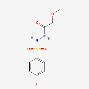 molecular formula C9H11FN2O4S B4640287 N'-[(4-fluorophenyl)sulfonyl]-2-methoxyacetohydrazide 