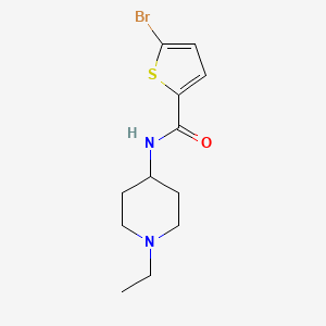 molecular formula C12H17BrN2OS B4640370 5-bromo-N-(1-ethylpiperidin-4-yl)thiophene-2-carboxamide 