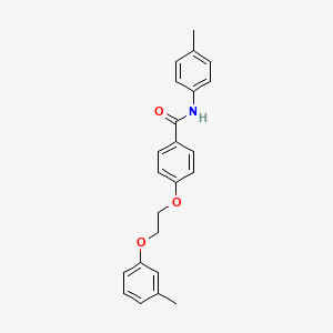 molecular formula C23H23NO3 B4640378 4-[2-(3-methylphenoxy)ethoxy]-N-(4-methylphenyl)benzamide 