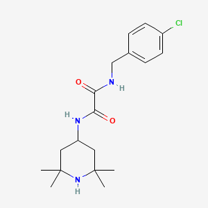 molecular formula C18H26ClN3O2 B4640391 N-[(4-chlorophenyl)methyl]-N'-(2,2,6,6-tetramethylpiperidin-4-yl)oxamide 