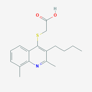 molecular formula C17H21NO2S B4640427 [(3-Butyl-2,8-dimethylquinolin-4-yl)sulfanyl]acetic acid 