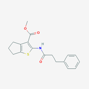 methyl 2-[(3-phenylpropanoyl)amino]-5,6-dihydro-4H-cyclopenta[b]thiophene-3-carboxylate
