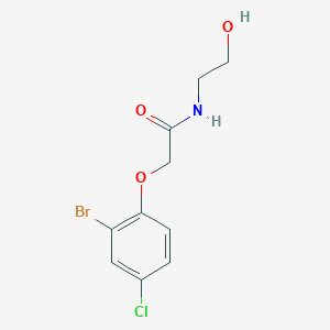 molecular formula C10H11BrClNO3 B4640450 2-(2-bromo-4-chlorophenoxy)-N-(2-hydroxyethyl)acetamide 