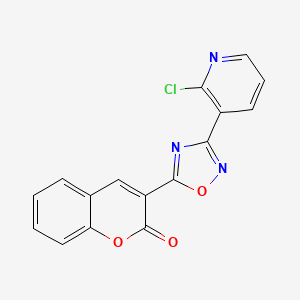 molecular formula C16H8ClN3O3 B4640512 3-[3-(2-chloropyridin-3-yl)-1,2,4-oxadiazol-5-yl]-2H-chromen-2-one 