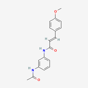 molecular formula C18H18N2O3 B4640590 (2E)-N-[3-(acetylamino)phenyl]-3-(4-methoxyphenyl)prop-2-enamide 