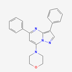 molecular formula C22H20N4O B4640626 4-(3,5-Diphenylpyrazolo[1,5-a]pyrimidin-7-yl)morpholine 