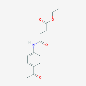molecular formula C14H17NO4 B464070 Ethyl 3-[(4-acetylphenyl)carbamoyl]propanoate CAS No. 315671-09-1