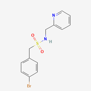 molecular formula C13H13BrN2O2S B4640756 1-(4-BROMOPHENYL)-N-[(PYRIDIN-2-YL)METHYL]METHANESULFONAMIDE 