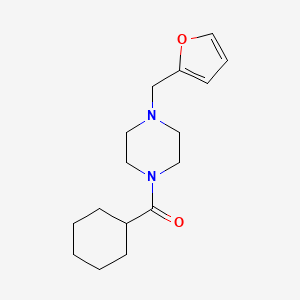 molecular formula C16H24N2O2 B4640910 CYCLOHEXYL[4-(2-FURYLMETHYL)PIPERAZINO]METHANONE 
