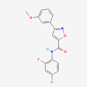 molecular formula C17H12F2N2O3 B4641028 N-(2,4-difluorophenyl)-3-(3-methoxyphenyl)-1,2-oxazole-5-carboxamide 