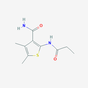 molecular formula C10H14N2O2S B464109 4,5-Dimethyl-2-(propanoylamino)thiophene-3-carboxamide CAS No. 314285-24-0