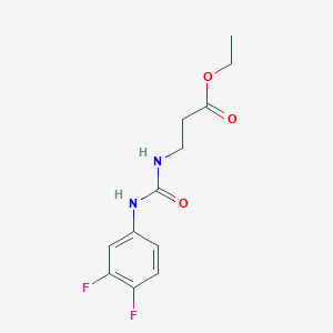 molecular formula C12H14F2N2O3 B4641388 ETHYL 3-{[(3,4-DIFLUOROANILINO)CARBONYL]AMINO}PROPANOATE 