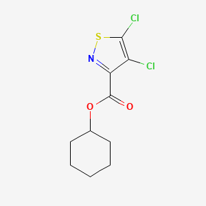 molecular formula C10H11Cl2NO2S B4641776 Cyclohexyl 4,5-dichloro-1,2-thiazole-3-carboxylate 
