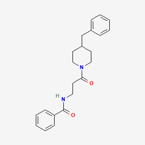 molecular formula C22H26N2O2 B4641931 N-[3-(4-benzylpiperidin-1-yl)-3-oxopropyl]benzamide 