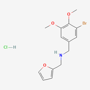 molecular formula C14H17BrClNO3 B4641988 N-[(3-bromo-4,5-dimethoxyphenyl)methyl]-1-(furan-2-yl)methanamine;hydrochloride 