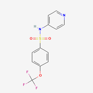 molecular formula C12H9F3N2O3S B4642091 N-(pyridin-4-yl)-4-(trifluoromethoxy)benzenesulfonamide 