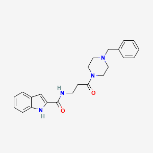 molecular formula C23H26N4O2 B4642189 N-[3-(4-benzylpiperazin-1-yl)-3-oxopropyl]-1H-indole-2-carboxamide 
