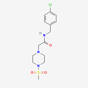 molecular formula C14H20ClN3O3S B4642203 N-[(4-CHLOROPHENYL)METHYL]-2-(4-METHANESULFONYLPIPERAZIN-1-YL)ACETAMIDE 