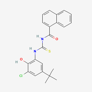 molecular formula C22H21ClN2O2S B4642261 N-[(5-tert-butyl-3-chloro-2-hydroxyphenyl)carbamothioyl]naphthalene-1-carboxamide 
