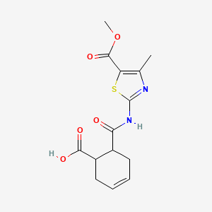 molecular formula C14H16N2O5S B4642369 6-{[5-(Methoxycarbonyl)-4-methyl-1,3-thiazol-2-yl]carbamoyl}cyclohex-3-ene-1-carboxylic acid 