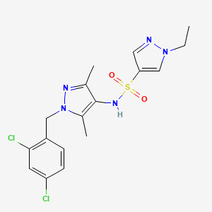 molecular formula C17H19Cl2N5O2S B4642435 N~4~-[1-(2,4-DICHLOROBENZYL)-3,5-DIMETHYL-1H-PYRAZOL-4-YL]-1-ETHYL-1H-PYRAZOLE-4-SULFONAMIDE 
