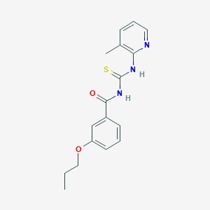 molecular formula C17H19N3O2S B4642440 N-[(3-methylpyridin-2-yl)carbamothioyl]-3-propoxybenzamide 