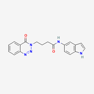 molecular formula C19H17N5O2 B4642468 N-(1H-indol-5-yl)-4-(4-oxo-1,2,3-benzotriazin-3(4H)-yl)butanamide 