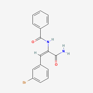 molecular formula C16H13BrN2O2 B4642669 N-[(E)-3-amino-1-(3-bromophenyl)-3-oxoprop-1-en-2-yl]benzamide 