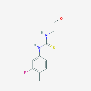 molecular formula C11H15FN2OS B4642702 1-(3-Fluoro-4-methylphenyl)-3-(2-methoxyethyl)thiourea 