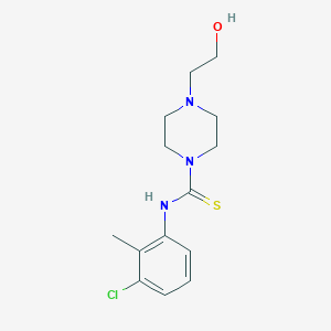 molecular formula C14H20ClN3OS B4642757 N-(3-chloro-2-methylphenyl)-4-(2-hydroxyethyl)piperazine-1-carbothioamide 