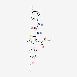 molecular formula C24H26N2O4S B4642993 ETHYL 4-(4-ETHOXYPHENYL)-5-METHYL-2-[(4-TOLUIDINOCARBONYL)AMINO]-3-THIOPHENECARBOXYLATE 