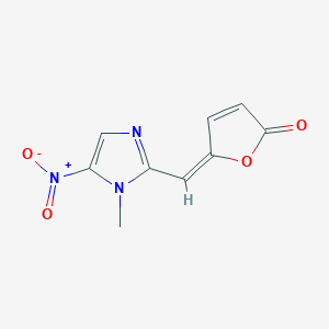 molecular formula C9H7N3O4 B046430 5-((1-Methyl-5-nitro-1H-imidazol-2-yl)methylene)-2(5H)-furanone CAS No. 123533-90-4