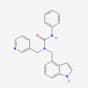 molecular formula C22H20N4O B4643014 N-(1H-INDOL-4-YLMETHYL)-N'-PHENYL-N-(3-PYRIDYLMETHYL)UREA 